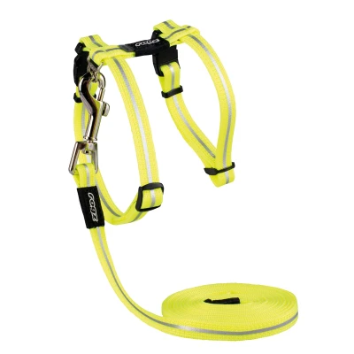 Afbeelding van Rogz Alleycat Tuigje Met Looplijn Kattenharnas 24 40 cm Dayglo