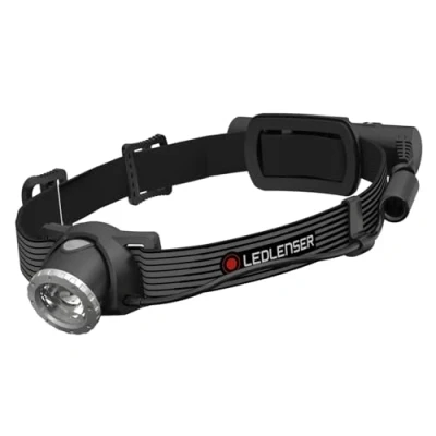 Afbeelding van Ledlenser H8R SE Led hoofdlamp, oplaadbaar, 700 lumen, koplamp met verlichtingsbereik van 170 meter, 70 uur looptijd, hoofdlampset accu, tas