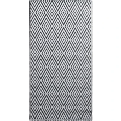 Afbeelding van vidaXL Buitenkleed 120x180 cm PP wit en zwart