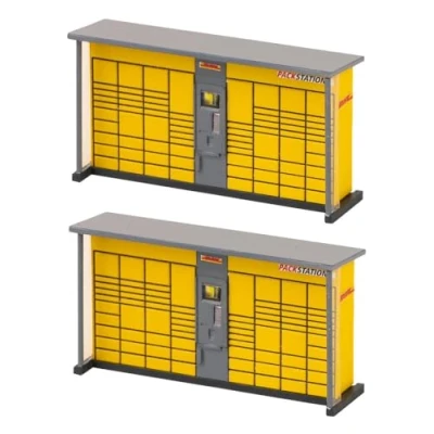 Afbeelding van Faller 2 DHL pack stations FA180281 modelbouwsets, hobbybouwspeelgoed voor kinderen, modelverf en accessoires