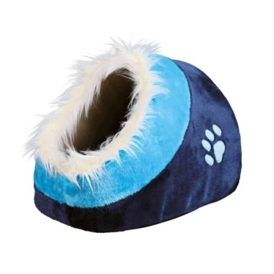 Afbeelding van Trixie kattenmand iglo minou donkerblauw / blauw 35x26x41 cm