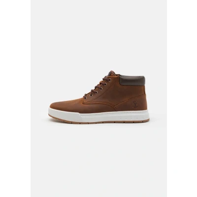Afbeelding van Timberland Maple Grove Sneakers hoog, Heren, Maat: 41, Brown Nubukleer