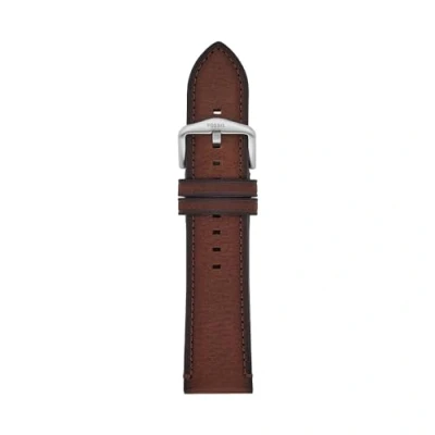 Afbeelding van Fossil Horlogebandje voor heren, 24 mm Litehide™ leren armband, Donkerbruin, Casual