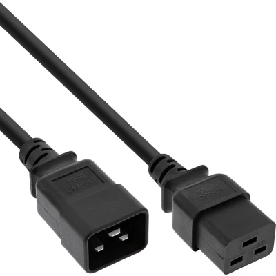 Afbeelding van C19 C20 stroomkabel voor UPS/PDU 3x 1,50mm / zwart 0,30 meter