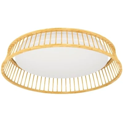 Afbeelding van EGLO Luppineria Plafondlamp LED Ø 45 cm Bruin/Wit Hout