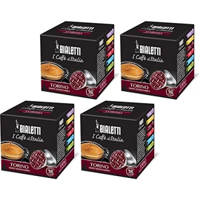 Afbeelding van Bialetti Caffè d&#039;Italia, doos met 16 capsules, Turijn, intensiteit 8, compatibel gesloten systeemmachines, 100% aluminium