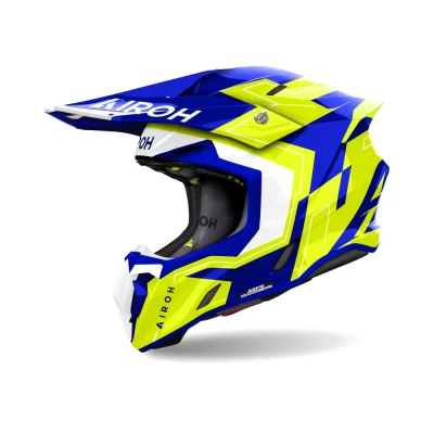 Afbeelding van Airoh Twist 3.0 Dizzy Blue Yellow S Maat Helm