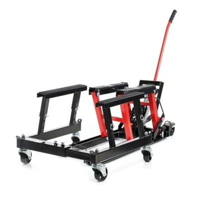 Afbeelding van Wiltec Hefbrugset voor mountainbike, motorfiets, quad en grasmaaier + montagestandaard met wielen van 680 kg, ATV heffen, quad, werkplaats