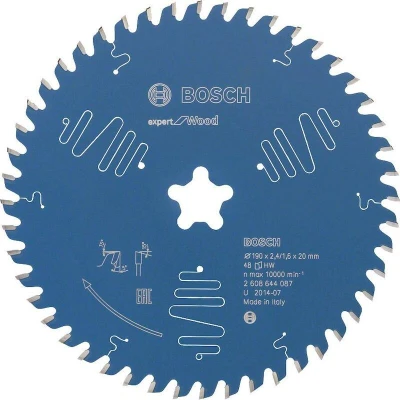 Image de BOSCH 2608644087 lame de scie circulaire Expert pour le bois, 190 x 30 2.4 mm, 48T