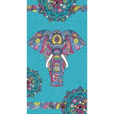 Afbeelding van Miracle Home 11828 Microvezel strandhanddoek, olifant, 100% polyester, 95 x 175 cm