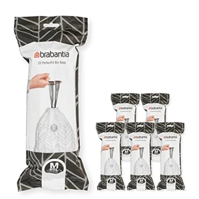 Afbeelding van Brabantia PerfectFit Afvalzak Code M 60 Liter 6 X 20 Stuks Wit