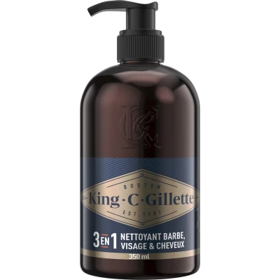 Afbeelding van 6x King C. Gillette Baard en Gezichtsreiniger 350 ml