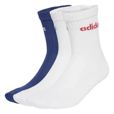 Afbeelding van adidas Linear Crew Cushioned Socks 3 paar uniseks sokken tot halverwege de kuit (1 stuk)