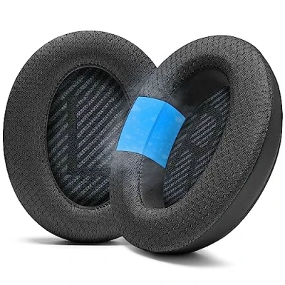 Afbeelding van WC FreeZe QC35 Koelgel oorkussens voor Bose en QC35ii (QuietComfort 35) meer helmen Ademend sportweefsel, verkoelende extra dikke gel Zwart
