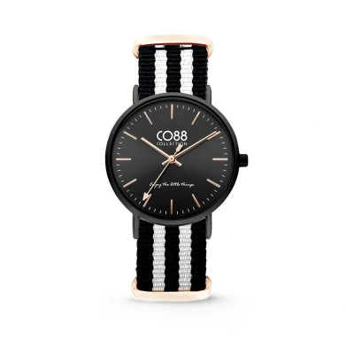Afbeelding van CO88 Collection Horloges 8CW 10036 Horloge met Nato Band Ø36 mm Zwart / Wit Rosékleurig