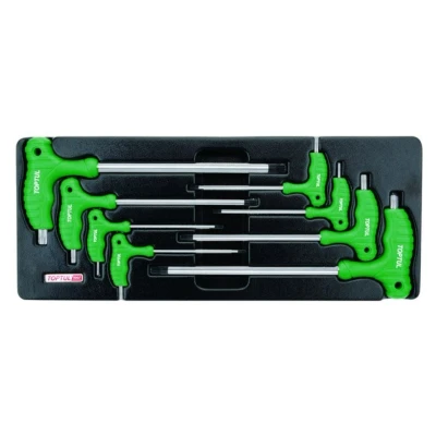 Afbeelding van TOPTUL GAAT0804 Gereedschapmodule 8 T10, T15, T20, T25, T30, T40, T45, T50 176 434 Chroom vanadium staal Torx