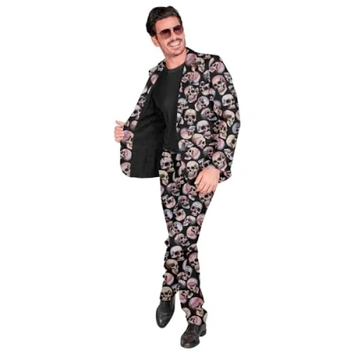 Afbeelding van Widmann Spaans &amp; Mexicaans Kostuum Knappe Koppen Collector Man Zwart Large Carnavalskleding Verkleedkleding