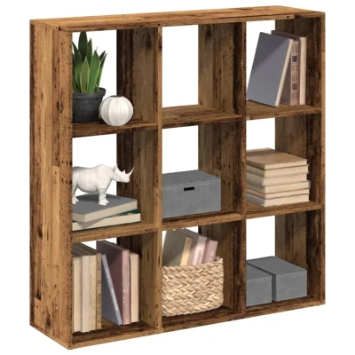 Afbeelding van Kamerscherm / boekenkast 102x29x103,5 cm hout oud houtkleurig