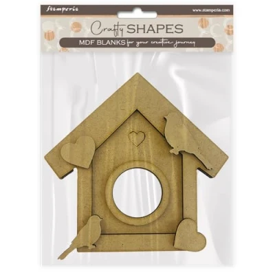 Afbeelding van Stamperia MDF Crafty Shapes Blanks Create Happiness Dewdrops Nest (KLSM30)
