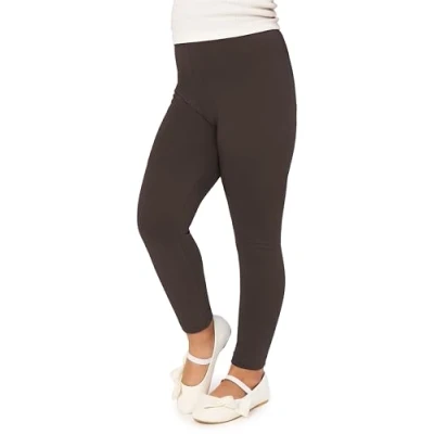 Afbeelding van Merry Style MS MS10 130 LE Meisjes Lang Leggings Sport Vrijetijdsbroek Viscose Sporbroek Yogabroek Bruin 158
