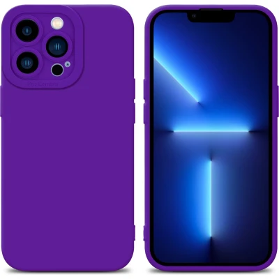 Afbeelding van Cadorabo Hoesje geschikt voor Apple iPhone 13 PRO in Fluid DONKER PAARS Beschermhoes gemaakt van flexibel TPU silicone Cover Case