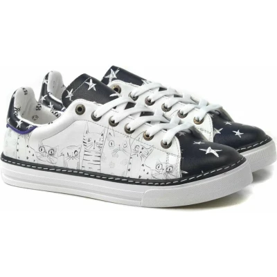 Afbeelding van GOBY Cats Schoenen Sneakers Hoge kwaliteit Handmade Meisjesprint Maat 37