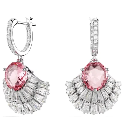 Afbeelding van Swarovski dames Idyllia oorringen met kristal in de kleur Zilver