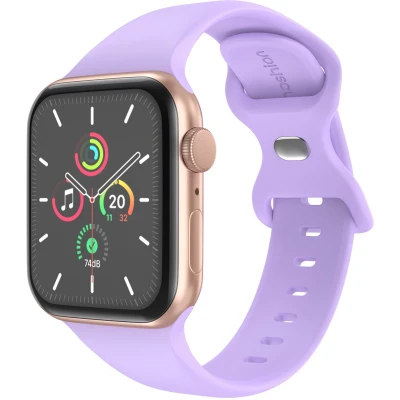 Afbeelding van imoshion Siliconen⁺ bandje Geschikt voor Apple Watch 1, 2, 3, 4, 5, 6, 7, 8, 9, 10 (42 mm), SE 38/40/41 mm Lila S/M