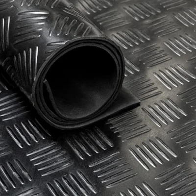 Afbeelding van Rubber loper / rubbermat op rol Traanplaat 3mm Breedte 200 cm
