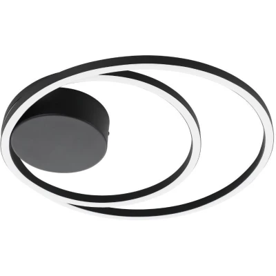 Afbeelding van Eglo Verlichting Plafondlamp Ruotale zwart 45cm