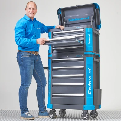 Afbeelding van Gevulde gereedschapswagen met topkist L Premium serie