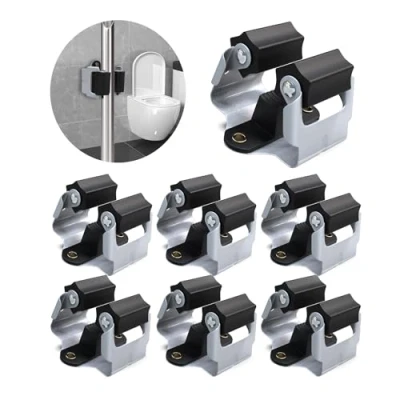 Afbeelding van 3 H Set van 6 wandhouders voor bezems en tuingereedschap huis, tuin, tuingereedschap, schep, keuken, badkamer, garage (zwart)