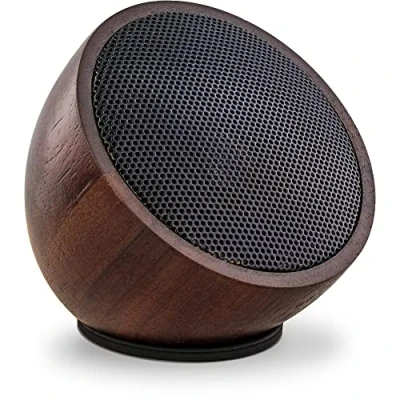 Image de Inline Woodwoom Mini Haut Parleur Bluetooth 52 Mm En Bois De Noyer