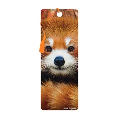Afbeelding van 3D LiveLife bladwijzer Baby Red panda van Deluxebase Een rode met lenticulaire kunstwerken onder licentie de beroemde kunstenaar David Penfound