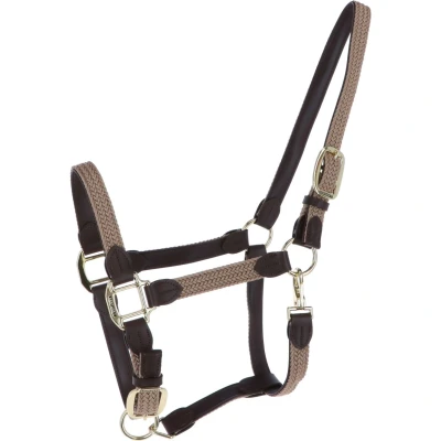 Afbeelding van Kentucky Horsewear Halster Plaited Nylon Beige