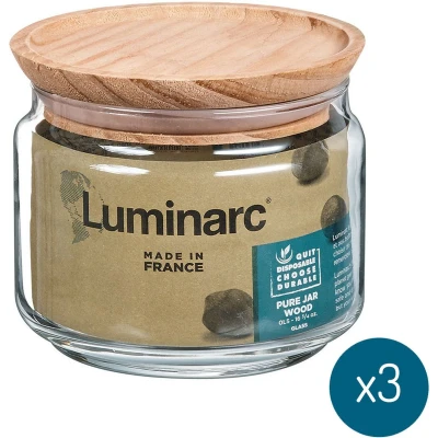 Afbeelding van Luminarc Voorraadpot 0,5 L Pure Jar 3 Stuks