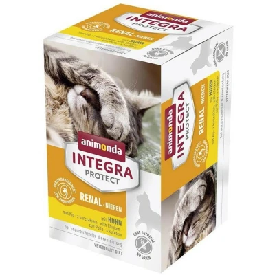 Afbeelding van 6x100g Protect Adult Nieren Schaaltje Kip animonda Integra Kattenvoer