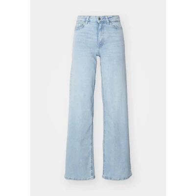 Afbeelding van Jacqueline de Yong Jeans Jdyfelina fina Hw Wide Jns Lbd Dnm 15346745 Light Blue Denim Dames Maat W25 X L34
