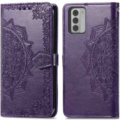 Afbeelding van iMoshion Hoesje Geschikt voor Nokia G42 Met Pasjeshouder Mandala Bookcase Paars