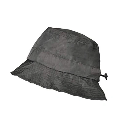 Afbeelding van TOUTACOO, Regenhoed, regenhoed of zomerhoed, zonnehoed, opvouwbaar in zijn geïntegreerde zak, nylonlook katoengevoel, 07 donkergrijs (regen)
