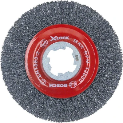 Afbeelding van Bosch Accessories 2608620732 Schijfborstel Clean for Metal X Lock, gegolfde draad, 115 mm, 0,3 mm 1 stuk(s)