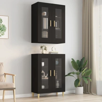 Afbeelding van Hangkast 69,5x34x90 cm zwart