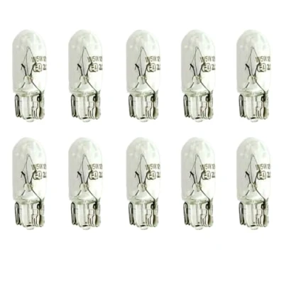 Afbeelding van 10 stuks autolampen, 12 V, vervangingslampen voor auto&#039;s en motorfietsen (T10 W5W V 5 W, standaard)