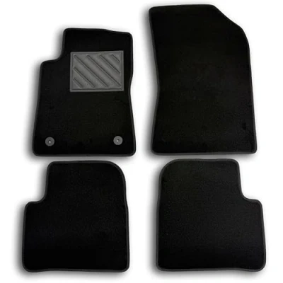 Image de Tapis de sol pour Citroen C3 III à partir 2017 Sur mesure, antidérapant, talonnette en caoutchouc renforcé, boutons fixation