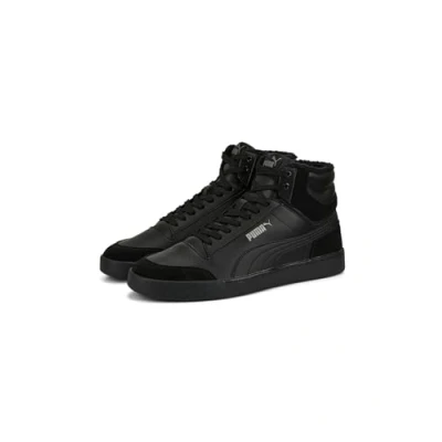 Afbeelding van Puma Shuffle MID Unisex Sneakers hoog, Maat: 42, Black/steel gray Leer en imitatieleer