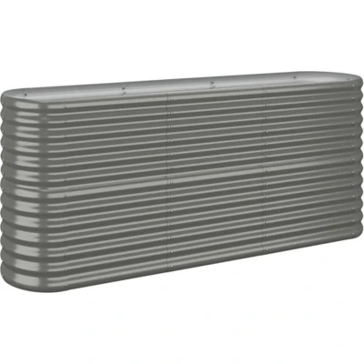 Afbeelding van Plantenbak 152x40x68 cm gepoedercoat staal grijs