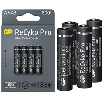 Afbeelding van GP ReCyko Pro AAA batterijen 800 mAh (4)