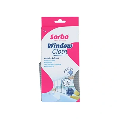 Afbeelding van Sorbo Raamdoek, glasdoek, anti vingerafdruk, ultra absorberend, krasbestendig, perfect voor het polijsten van ramen en glas, herbruikbaar, machinewasbaar, 10 x 25 cm