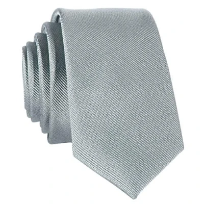 Afbeelding van DonDon Handgemaakte smalle herenstropdas, 5 cm, in verschillende kleuren, Wit 2