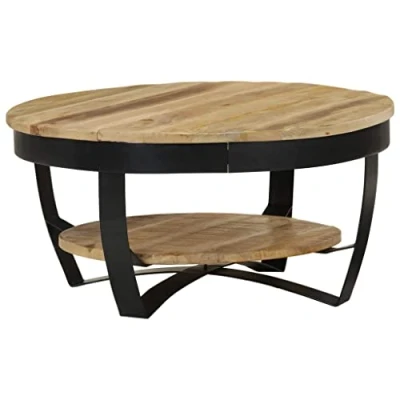 Image de vidaXL Table basse Bois massif de manguier brut 65x32 cm244675